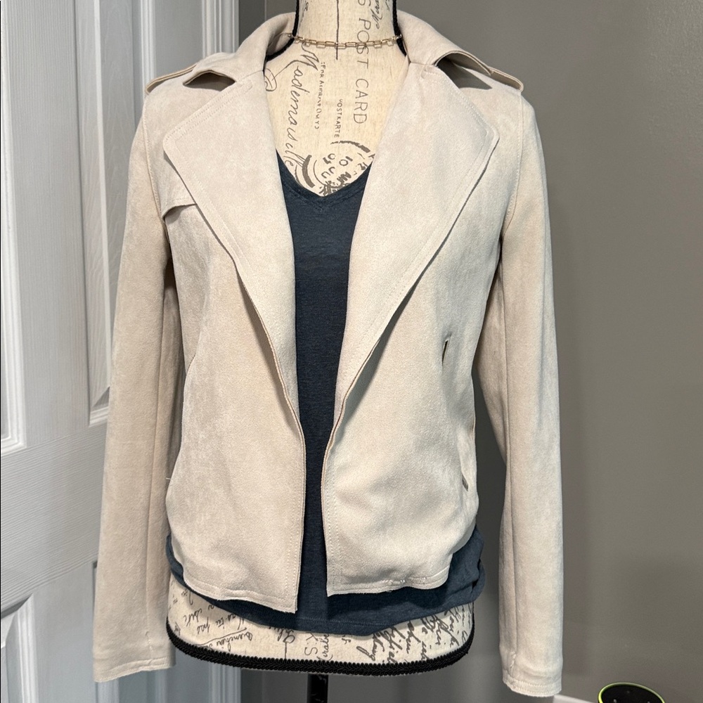 Philosophy faux, suede leather jacket, new without tags